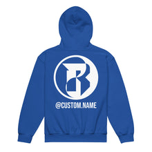 Load image into Gallery viewer, Youth "Custom Name" Rapture Hoodie (front & back print)