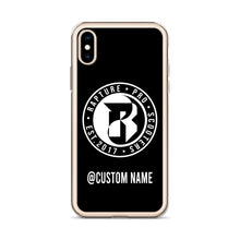 Load image into Gallery viewer, Rapture Custom Name iPhone Case (Black)